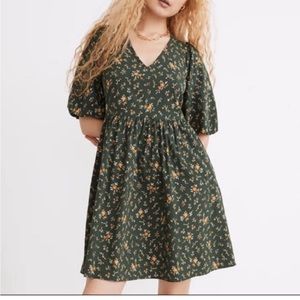 Madewell poplin mini dress in Fresh Sprigs